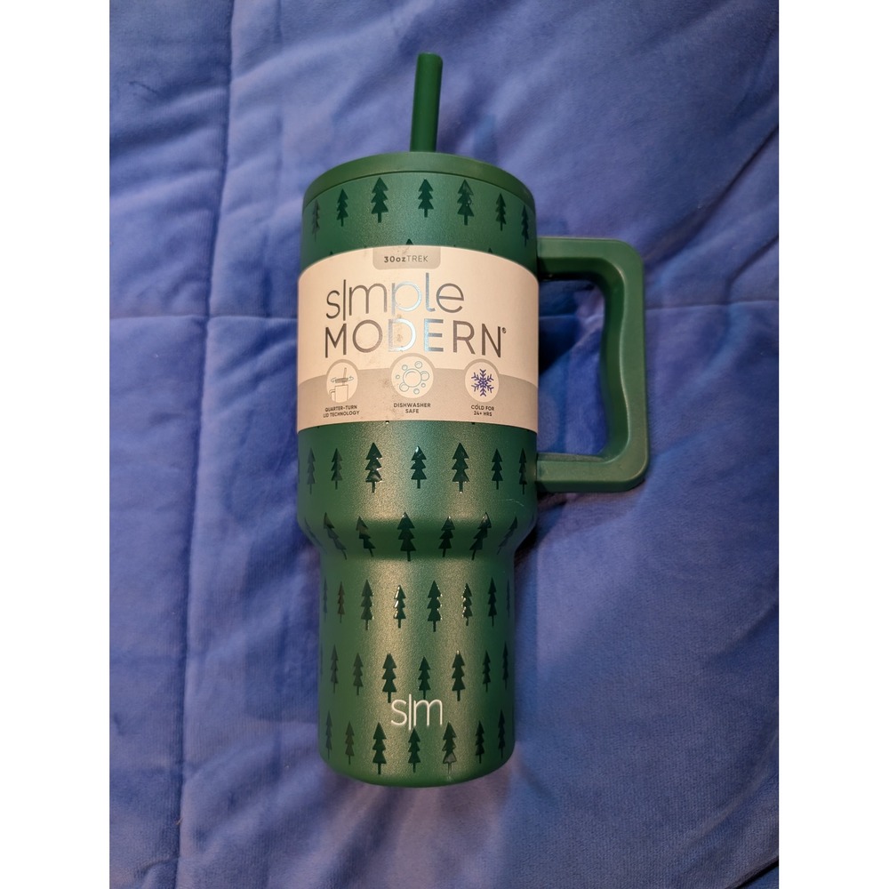 Simple Modern 30oz Trek Tumbler Limited Edition Winter Trees NWT